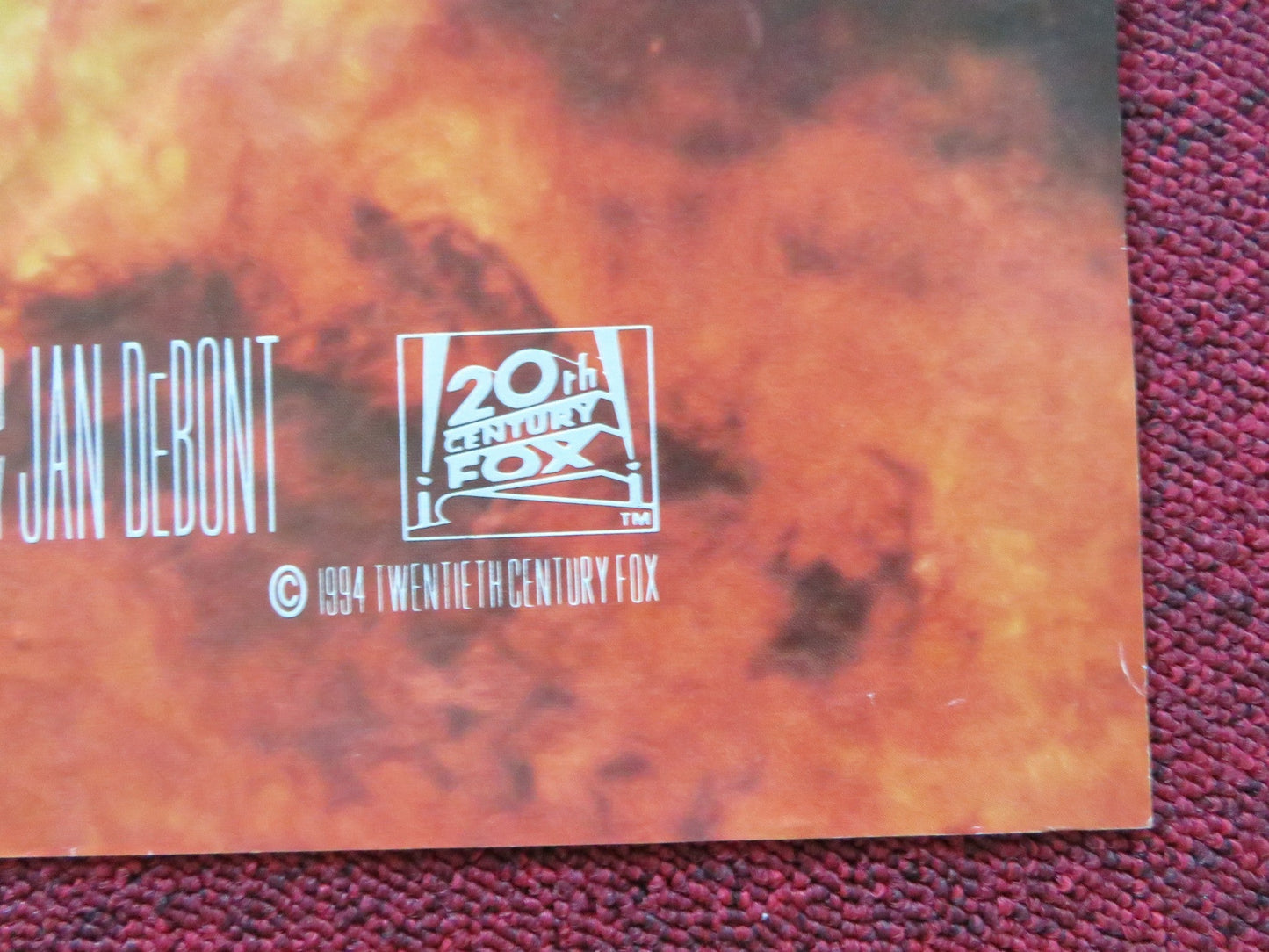 SPEED QUAD POSTER FOLDED KEANU REEVES SANDRA BULLOCK 1994 Rendezvous Cinema Movie posters