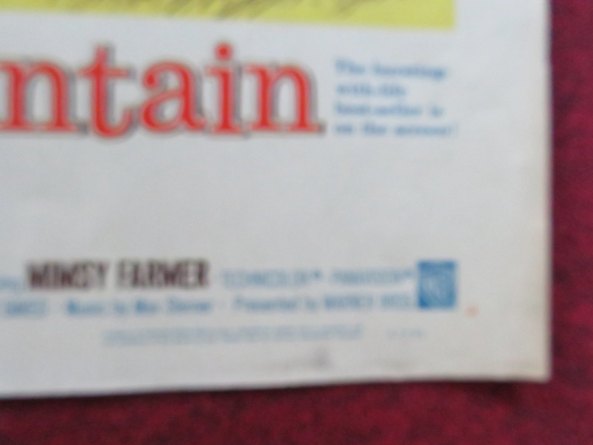 SPENCER'S MOUNTAIN HALF SHEET (22"x 28") POSTER HENRY FONDA MAUREEN O'HARA 1963 Rendezvous Cinema Movie posters