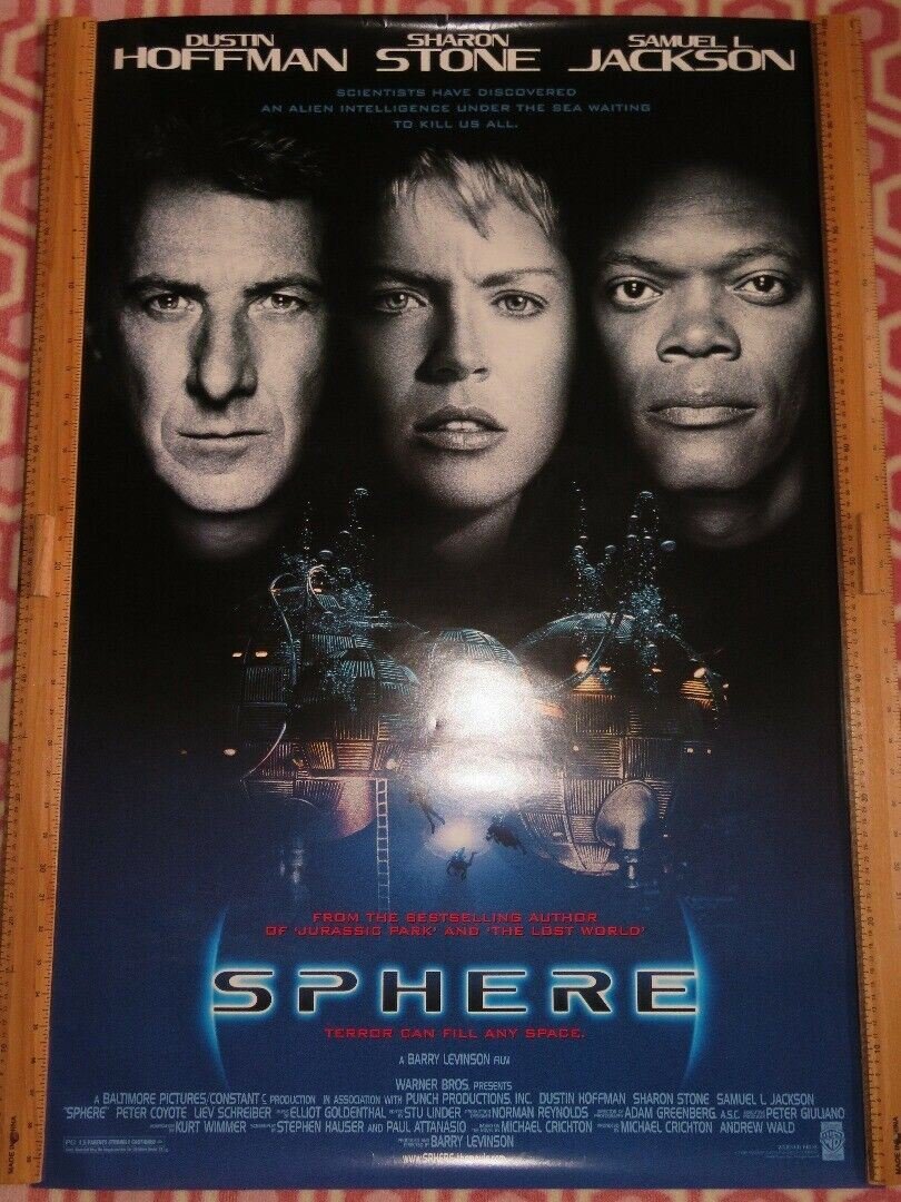 SPHERE ONE SHEET ROLLED POSTER SHARON STONE JACKSON HOFFMAN 1998 Rendezvous Cinema Movie posters