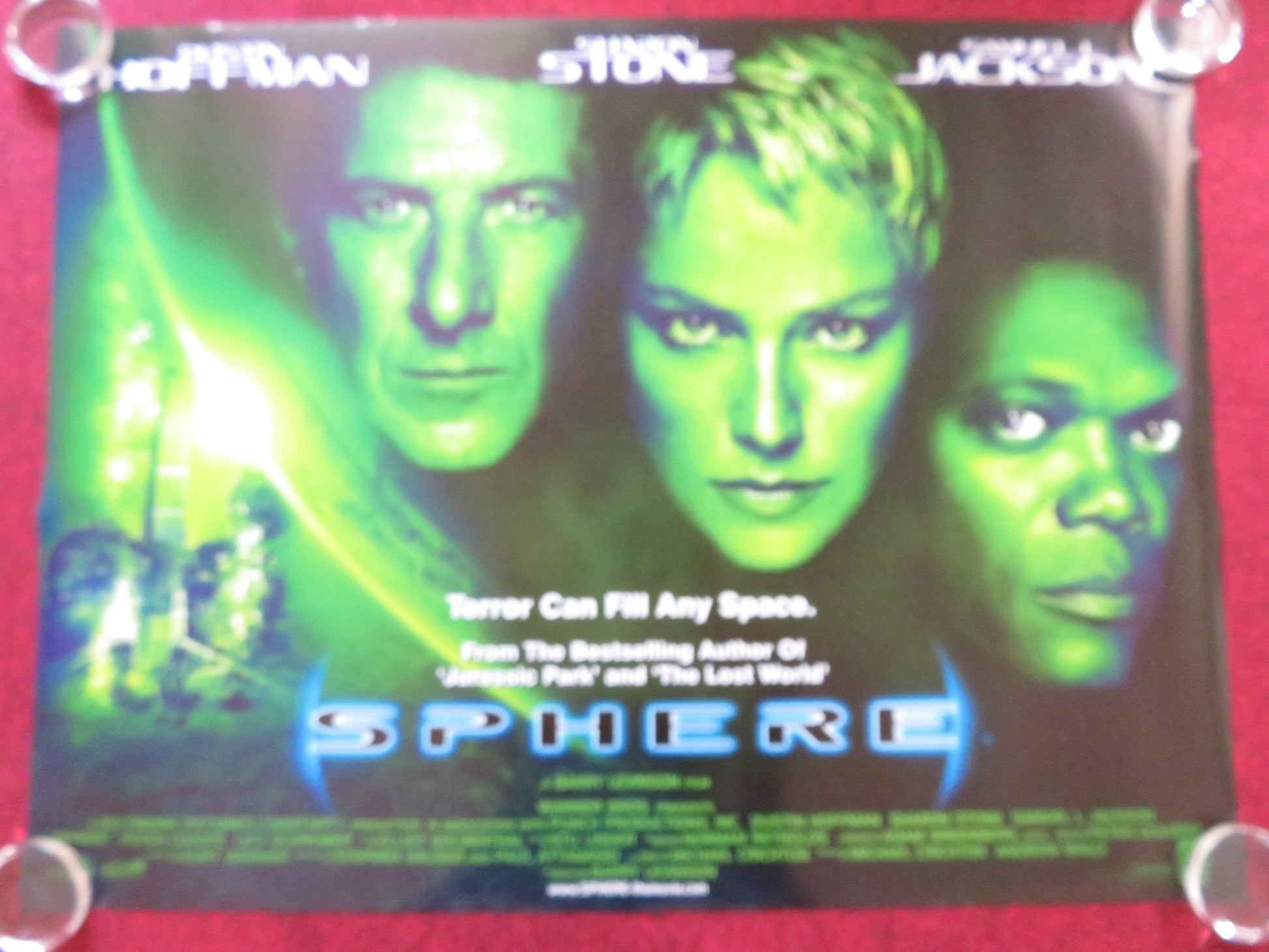 SPHERE UK QUAD (30"x 40") ROLLED POSTER DUSTIN HOFFMAN SHARON STONE 1998 Rendezvous Cinema Movie posters