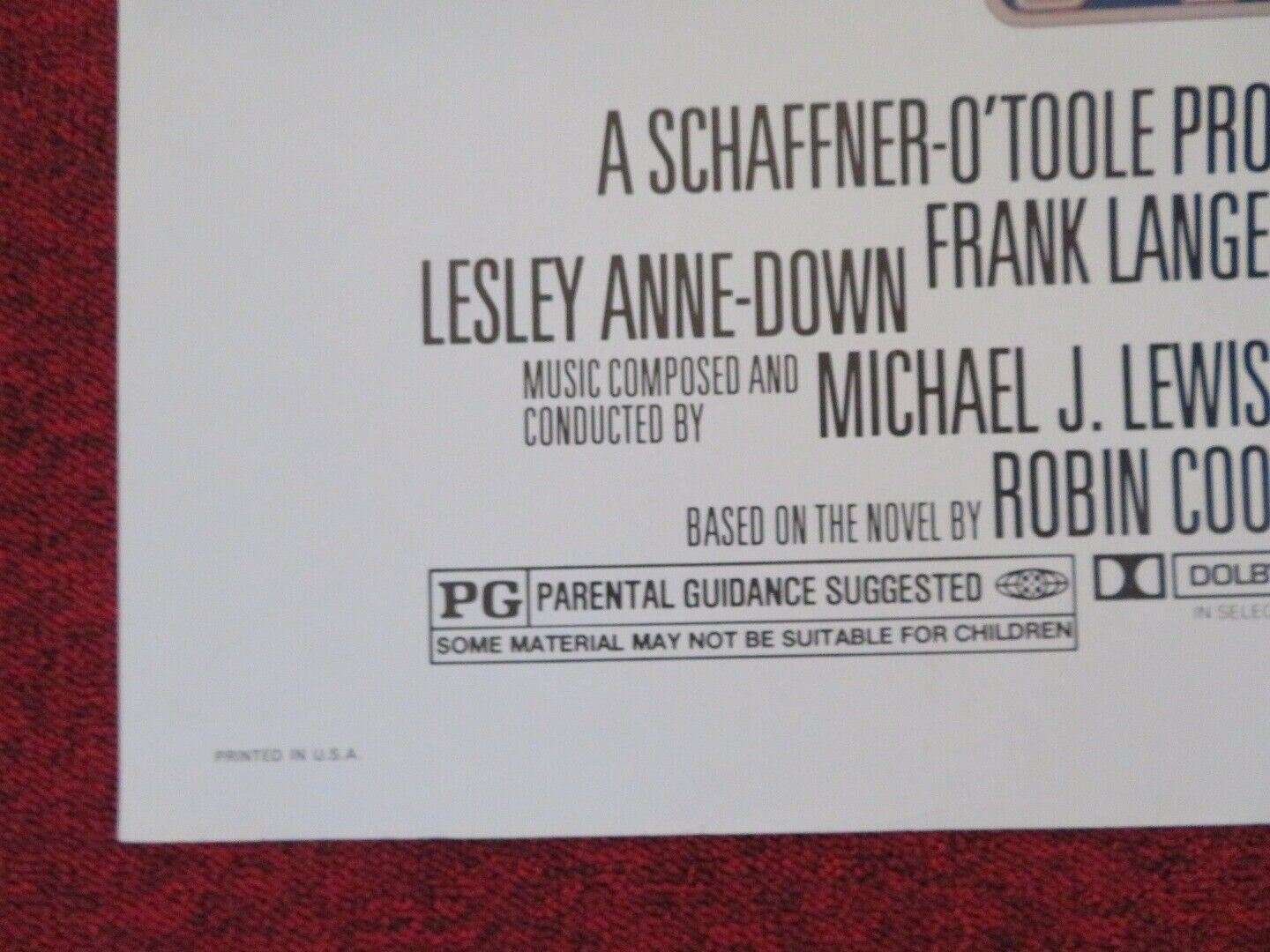 SPHINX FOLDED US ONE SHEET POSTER LESLEY ANNE DOWN FRANK LANGELLA 1981 - Rendezvous Cinema