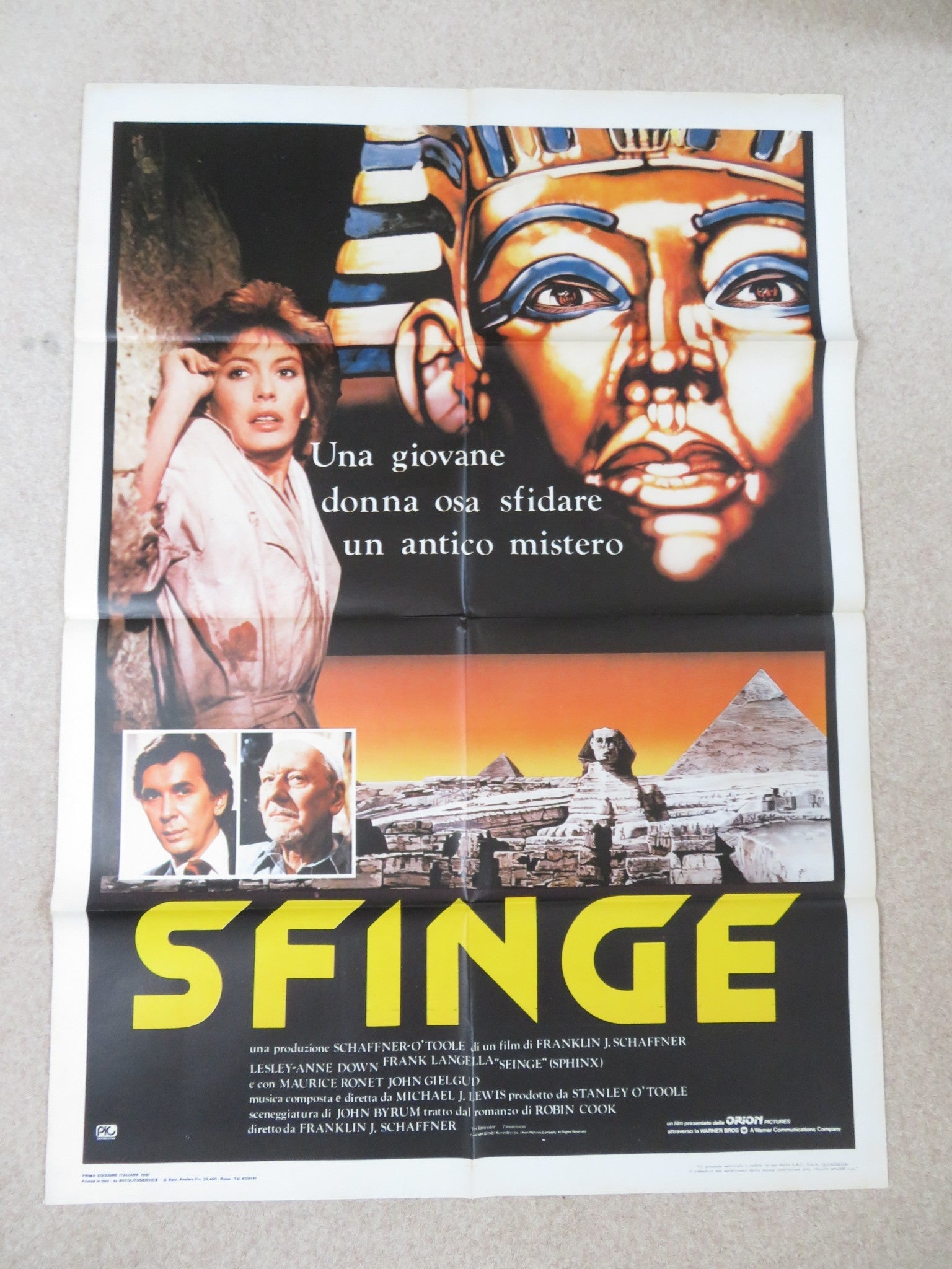 SPHINX ITALIAN 2 FOGLIO POSTER LESLEY - ANNE DOWN FRANK LANGELLA 1981 Rendezvous Cinema Movie posters