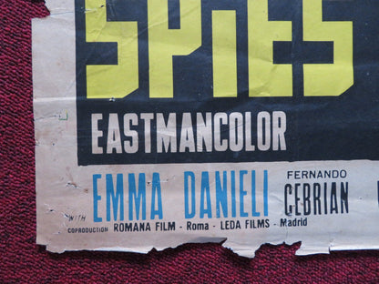 SPIES LOVE FLOWERS SPANISH POSTER ROGER BROWNE EMMA DANIELI 1966 Rendezvous Cinema Movie posters