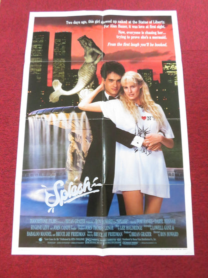 SPLASH FOLDED US ONE SHEET POSTER TOM HANKS DARYL HANNAH 1984 Rendezvous Cinema Movie posters