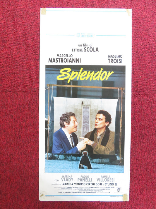 SPLENDOR ITALIAN LOCANDINA POSTER MARCELLO MASTROIANNI MASSIMO TROISI 1989 Rendezvous Cinema Movie posters