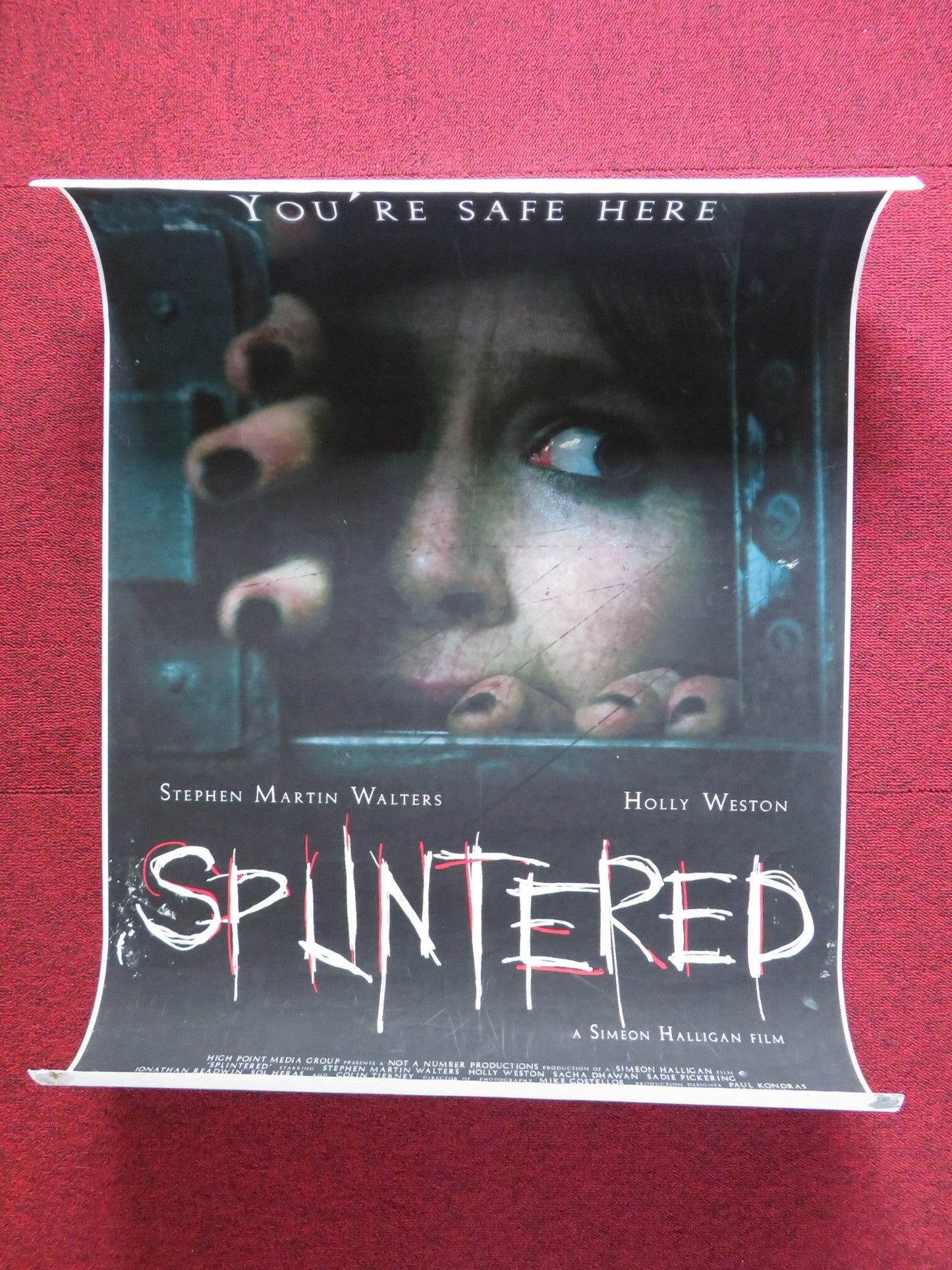 SPLINTERED POSTER STEPHEN WALTERS HOLLY WESTON 2010 Rendezvous Cinema Movie posters