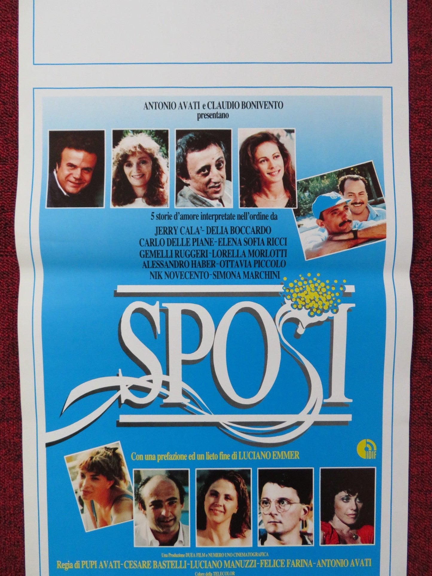 SPOSI ITALIAN LOCANDINA POSTER JERRY CALA DELIA BOCCARDO 1988 Rendezvous Cinema Movie posters