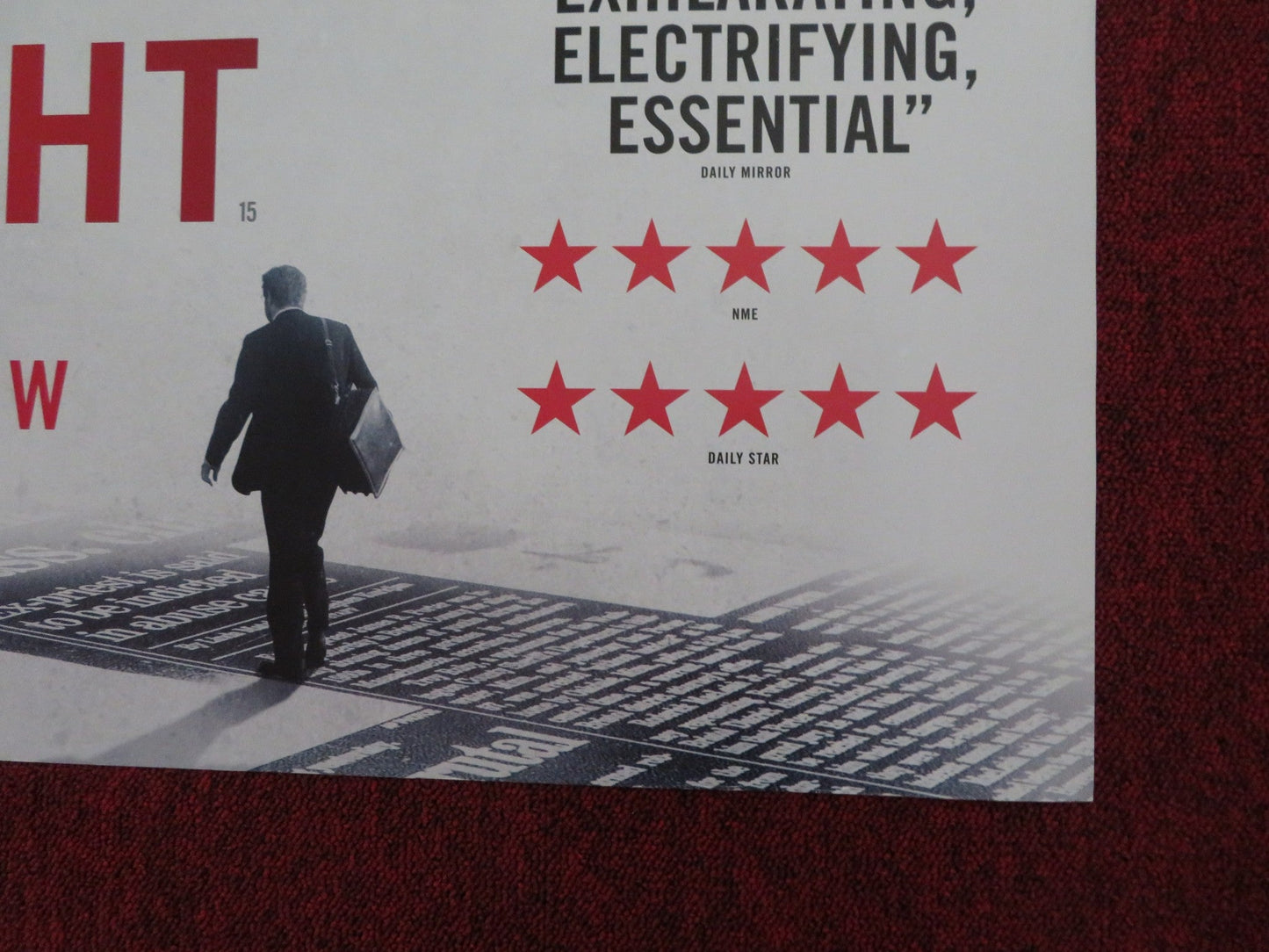SPOTLIGHT UK QUAD (30"x 40") ROLLED POSTER MARK RUFFALO MICHAEL KEATON 2015 Rendezvous Cinema Movie posters