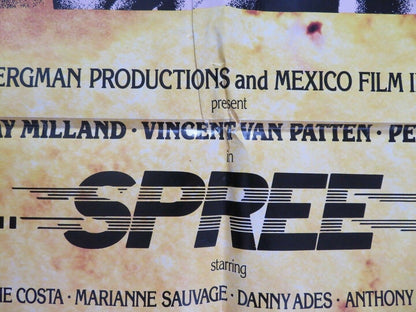 SPREE/Survival Run FOLDED US ONE SHEET POSTER PETER GRAVES RAY MILLAND 1979 Movie posters