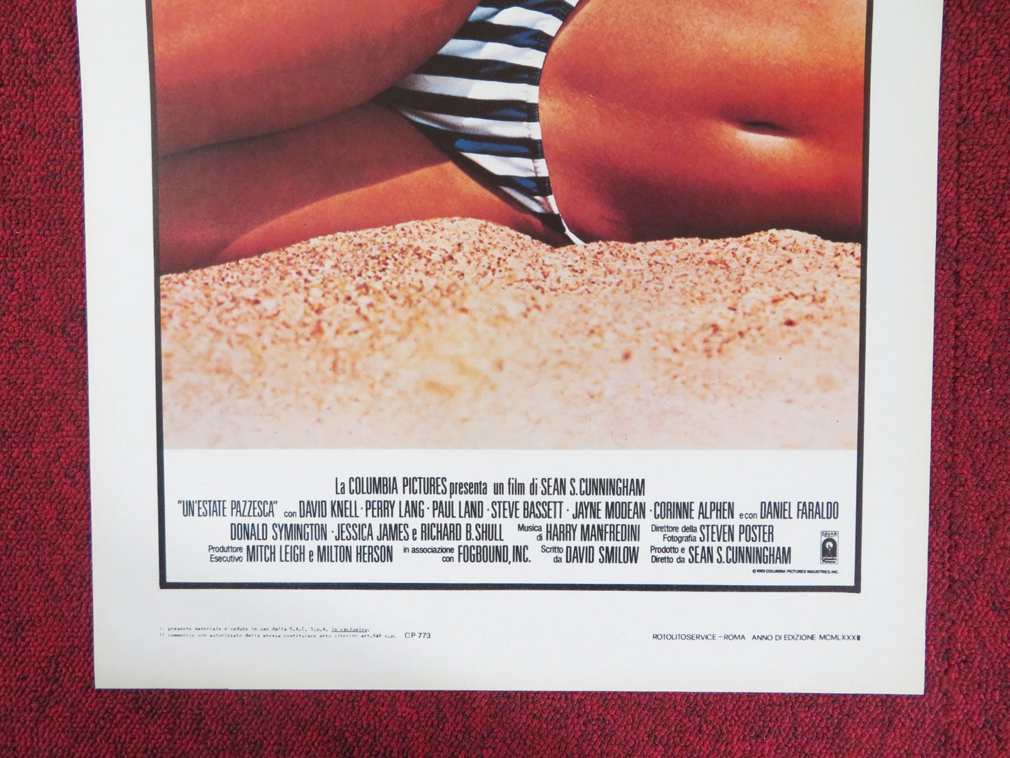 SPRING BREAK ITALIAN LOCANDINA POSTER DAVID KNELL PERRY LANG 1983 Rendezvous Cinema Movie posters