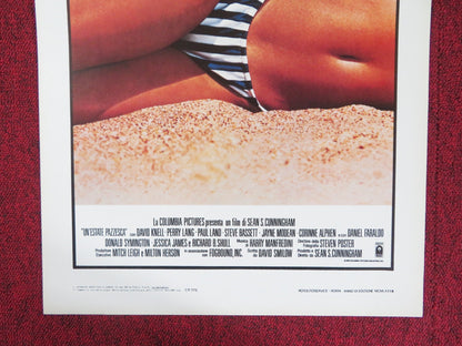 SPRING BREAK ITALIAN LOCANDINA POSTER DAVID KNELL PERRY LANG 1983 Rendezvous Cinema Movie posters