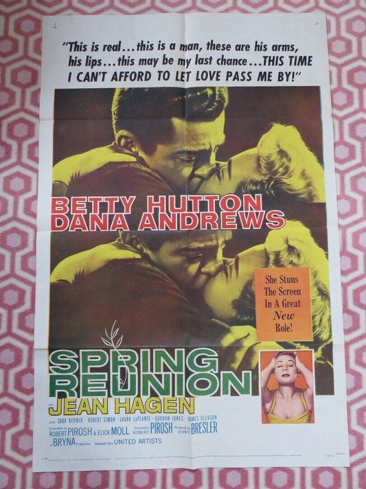 SPRING REUNION FOLDED US ONE SHEET POSTER JEAN HAGEN SRA BERNER 1957 Movie posters