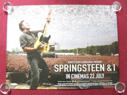 SPRINGSTEEN AND I UK QUAD (30"x 40") ROLLED POSTER BRUCE SPRINGSTEEN 2013 Rendezvous Cinema Movie posters