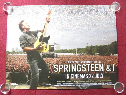 SPRINGSTEEN AND I UK QUAD (30"x 40") ROLLED POSTER BRUCE SPRINGSTEEN 2013 Rendezvous Cinema Movie posters
