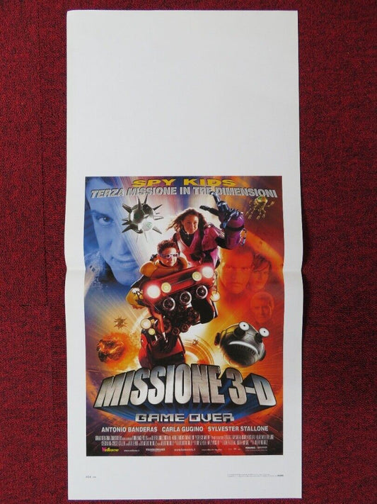 SPY KIDS 3: GAME OVER ITALIAN LOCANDINA (27.5"x13") POSTER STALLONE BANDERAS '03 Movie posters