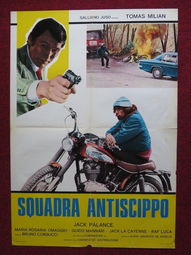 SQUADRA ANTISCIPPO ITALIAN FOGLIO ROLLED POSTER JACK PALANCE TOMAS MILIAN 1976 Movie posters