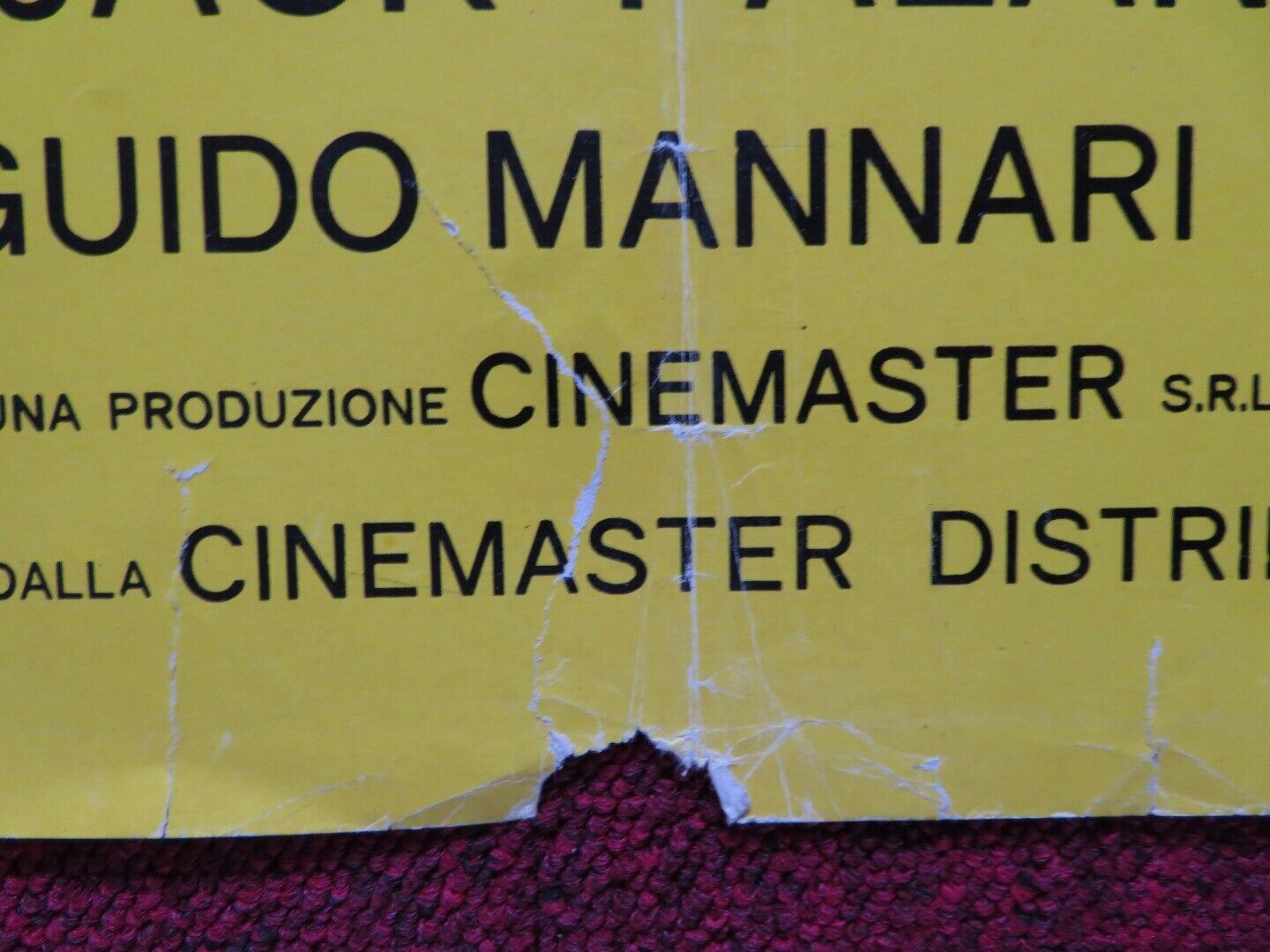 SQUADRA ANTISCIPPO ITALIAN FOGLIO ROLLED POSTER JACK PALANCE TOMAS MILIAN 1976 Movie posters