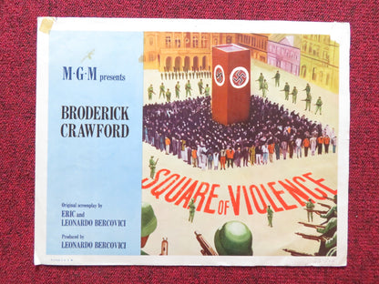 SQUARE OF VIOLENCE US LOBBY CARD FULL SET BRODERICK CRAWFORD 1963 Rendezvous Cinema Movie posters