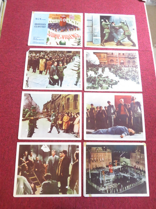 SQUARE OF VIOLENCE US LOBBY CARD FULL SET BRODERICK CRAWFORD 1963 Rendezvous Cinema Movie posters