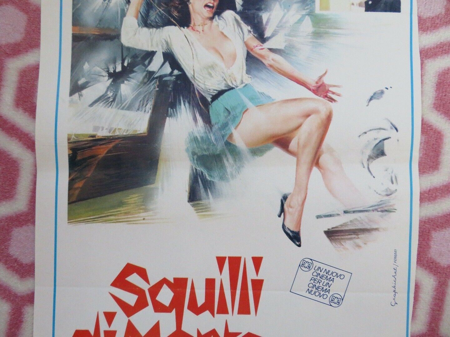 SQUILLI DI'MORTE/ Murder by Phone ITALIAN LOCANDINA (27.5"x13") POSTER 1983 Movie posters