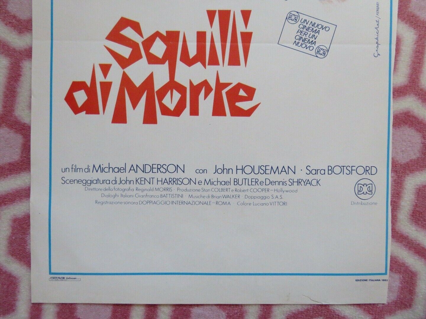 SQUILLI DI'MORTE/ Murder by Phone ITALIAN LOCANDINA (27.5"x13") POSTER 1983 Movie posters