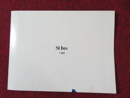 ST. IVES FOLDED US ONE SHEET POSTER CHARLES BRONSON JOHN HOUSEMAN 1976 Rendezvous Cinema Movie posters
