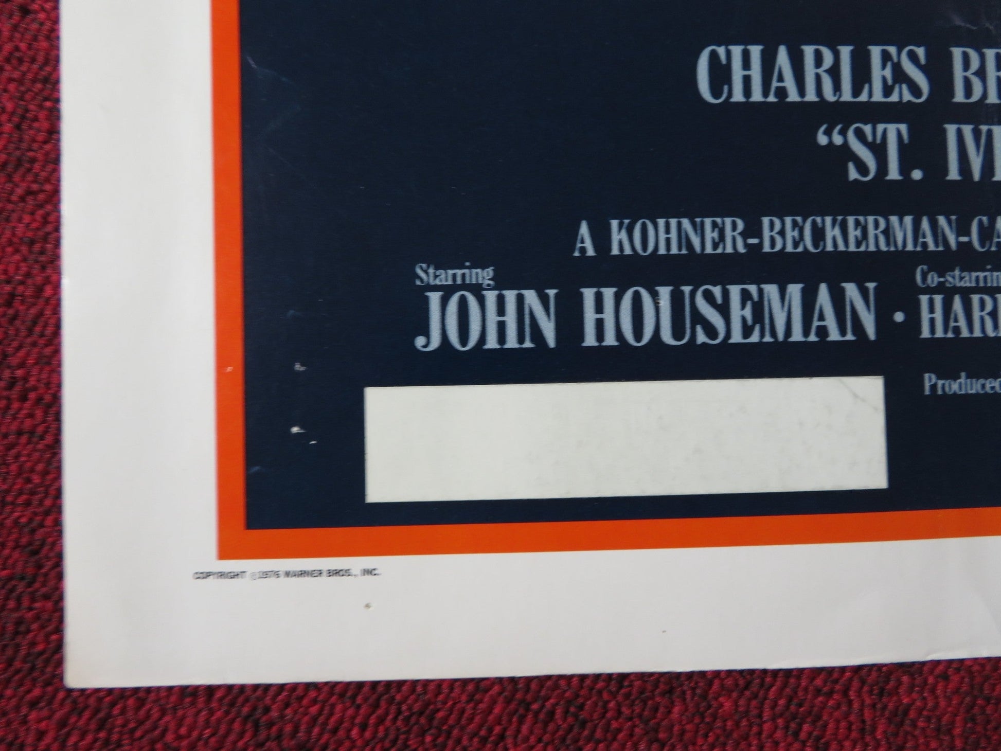 ST IVES US HALF SHEET (22"x 28") POSTER CHARLES BRONSON JOHN HOUSEMAN 1976 Rendezvous Cinema Movie posters