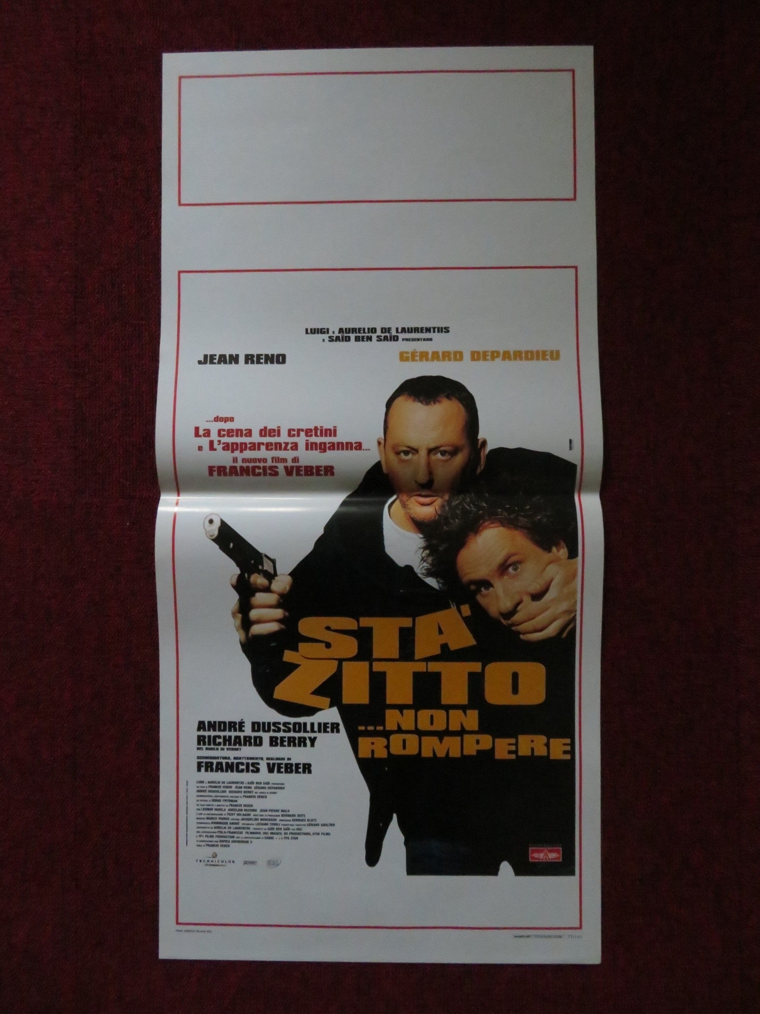 STA ZITTO NON ROMPERE ITALIAN LOCANDINA POSTER JEAN RENO GERARD DEPARDDIEU 2003 Rendezvous Cinema Movie posters