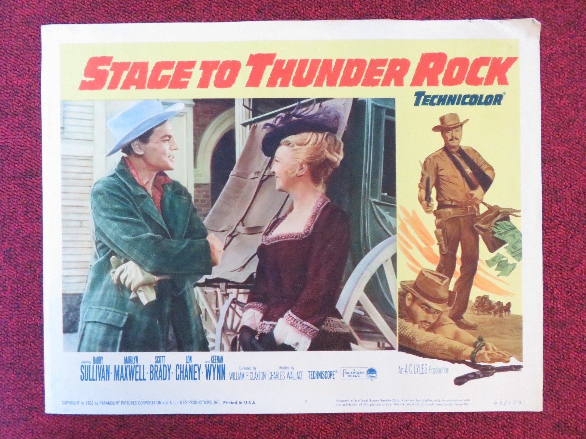 STAGE TO THUNDER ROCK US LOBBY CARD FULL SET BARRY SULLIVAN MARILYN MAXWELL 1964 Rendezvous Cinema Movie posters
