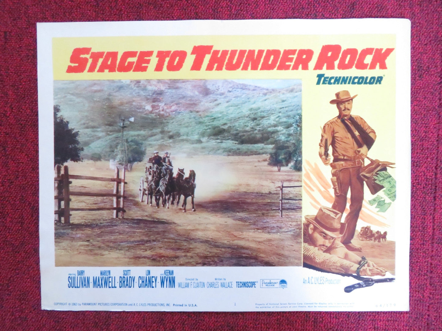 STAGE TO THUNDER ROCK US LOBBY CARD FULL SET BARRY SULLIVAN MARILYN MAXWELL 1964 Rendezvous Cinema Movie posters