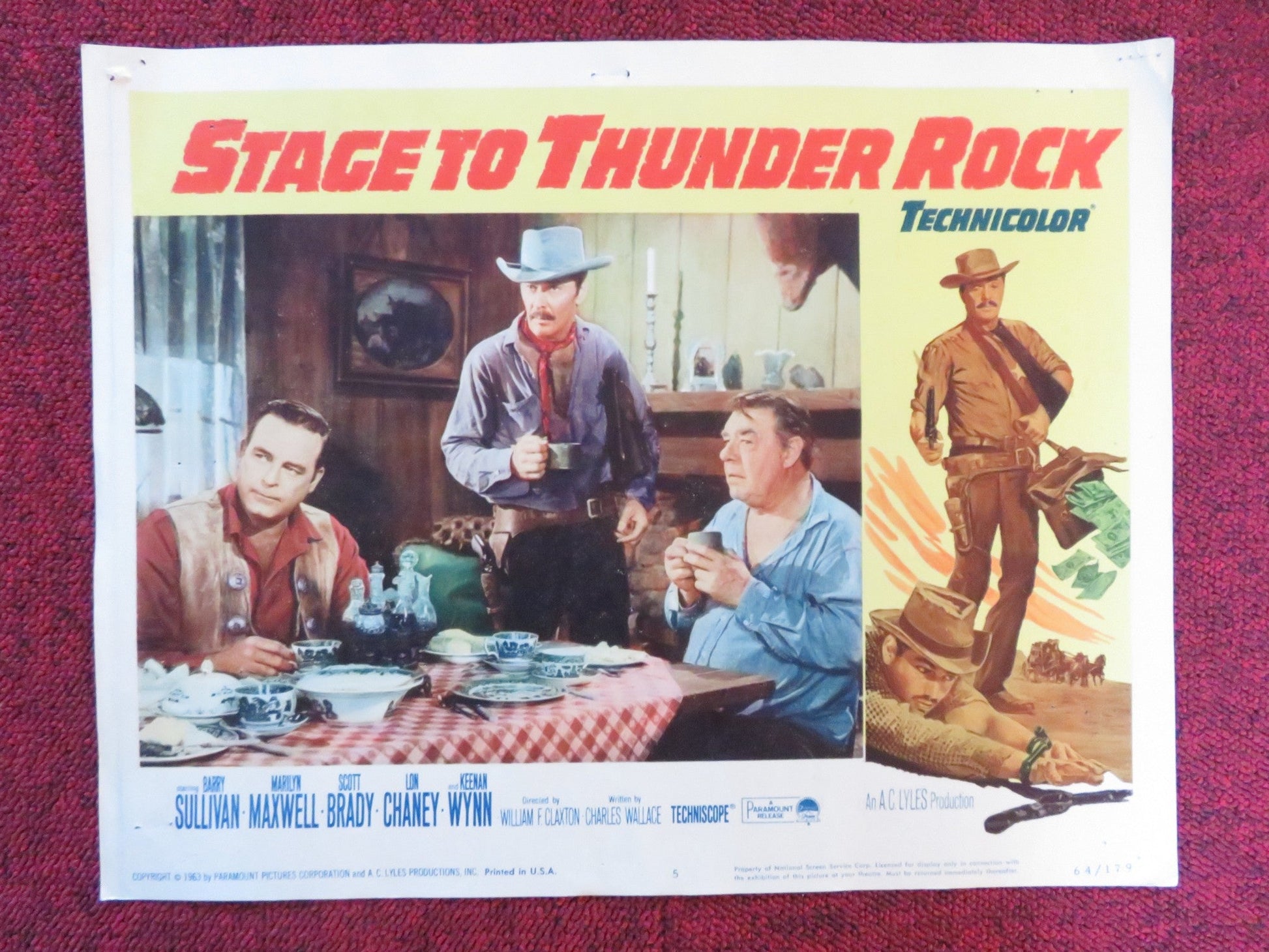 STAGE TO THUNDER ROCK US LOBBY CARD FULL SET BARRY SULLIVAN MARILYN MAXWELL 1964 Rendezvous Cinema Movie posters