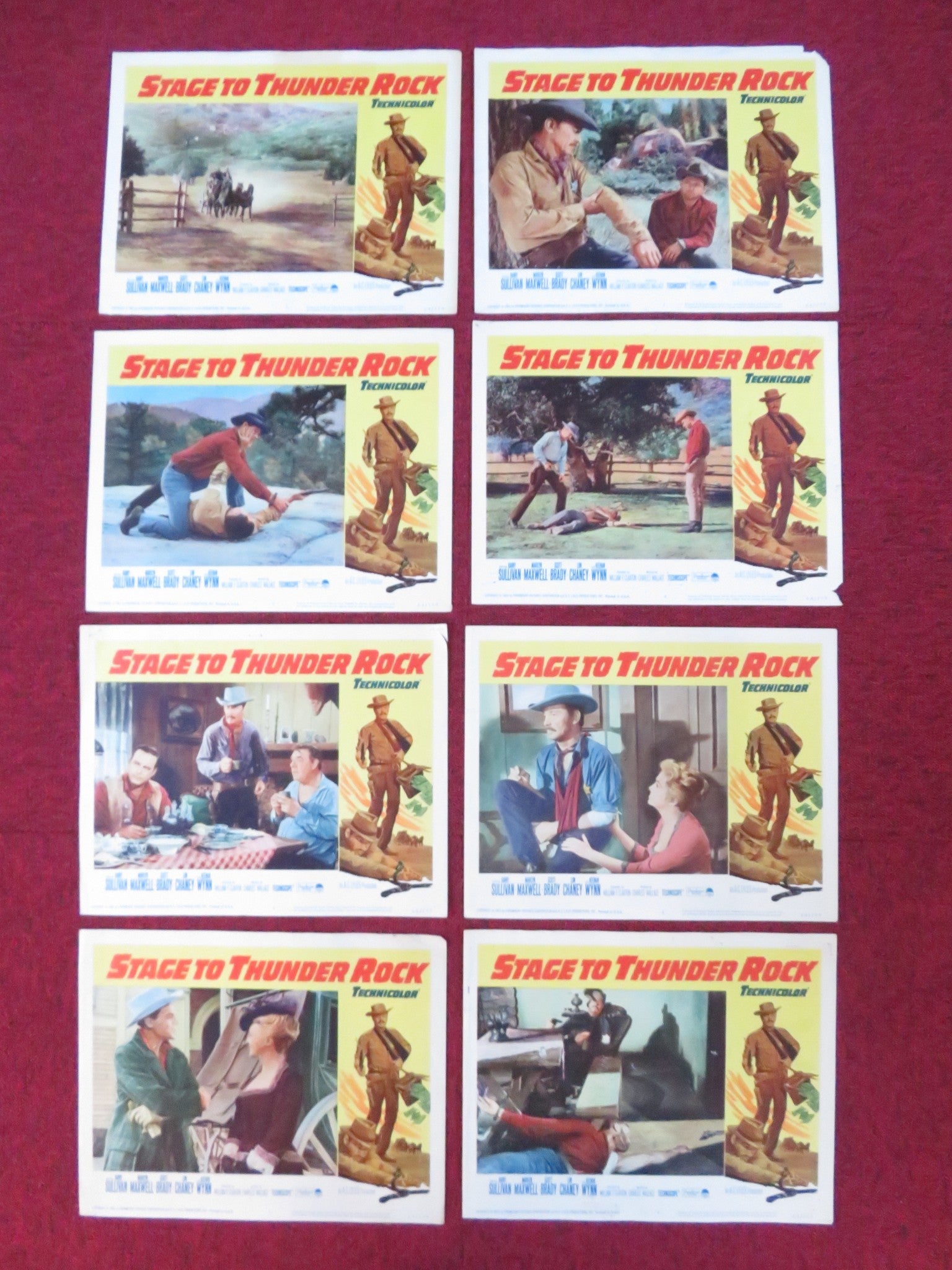 STAGE TO THUNDER ROCK US LOBBY CARD FULL SET BARRY SULLIVAN MARILYN MAXWELL 1964 Rendezvous Cinema Movie posters