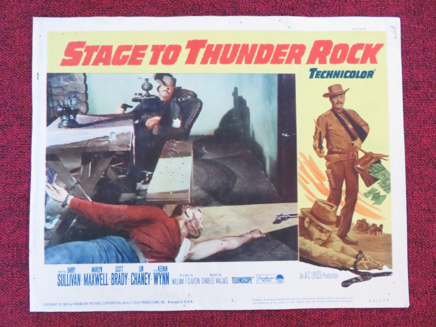 STAGE TO THUNDER ROCK US LOBBY CARD FULL SET BARRY SULLIVAN MARILYN MAXWELL 1964 Rendezvous Cinema Movie posters