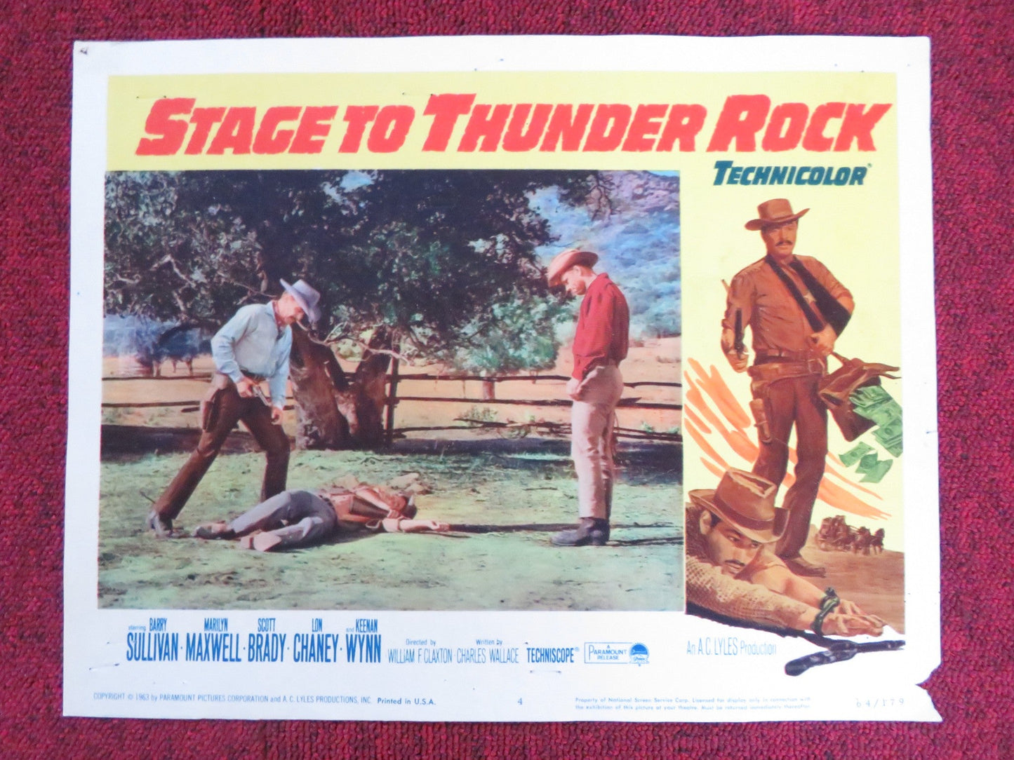 STAGE TO THUNDER ROCK US LOBBY CARD FULL SET BARRY SULLIVAN MARILYN MAXWELL 1964 Rendezvous Cinema Movie posters
