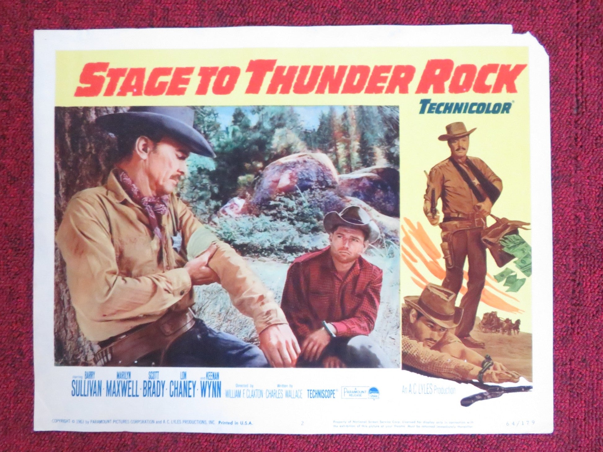 STAGE TO THUNDER ROCK US LOBBY CARD FULL SET BARRY SULLIVAN MARILYN MAXWELL 1964 Rendezvous Cinema Movie posters