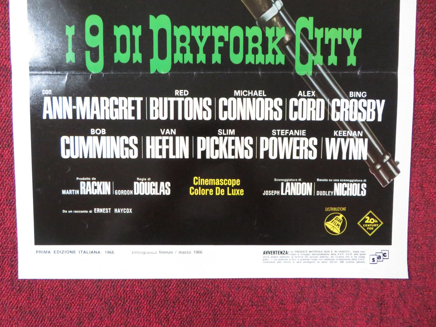 STAGECOACH ITALIAN LOCANDINA POSTER ANN - MARGRET RED BUTTONS 1966 Rendezvous Cinema Movie posters