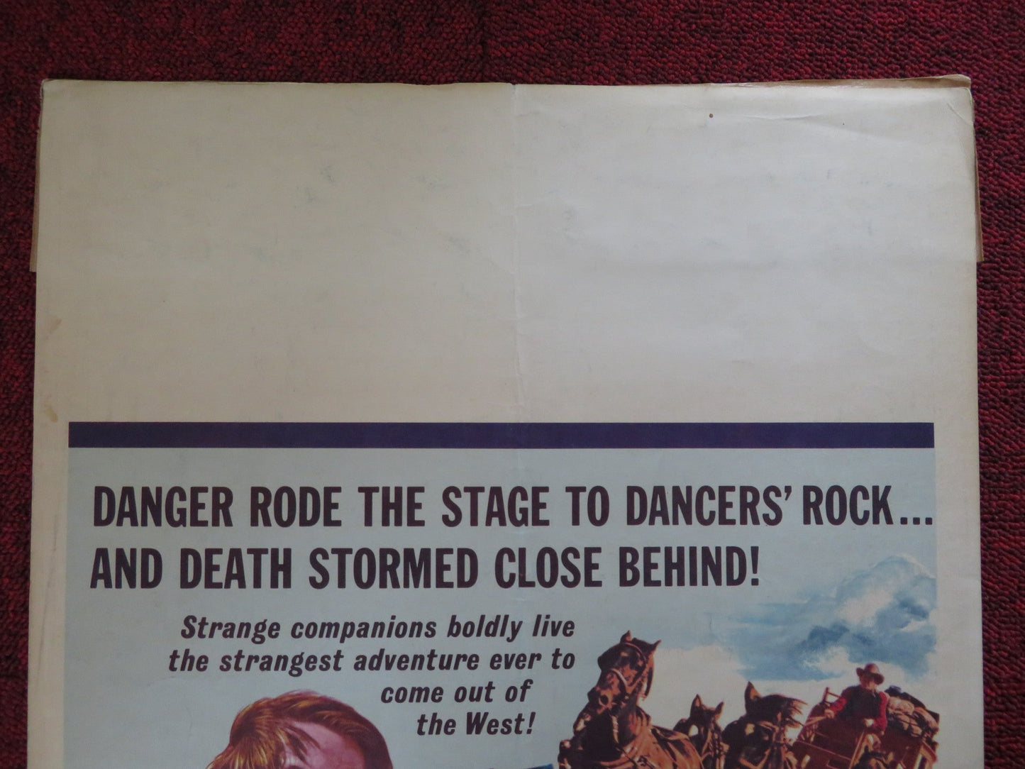 STAGECOACH TO DANCERS' ROCK WINDOW CARD (14"x 22") POSTER WARREN S. MARTIN 1962 Rendezvous Cinema Movie posters
