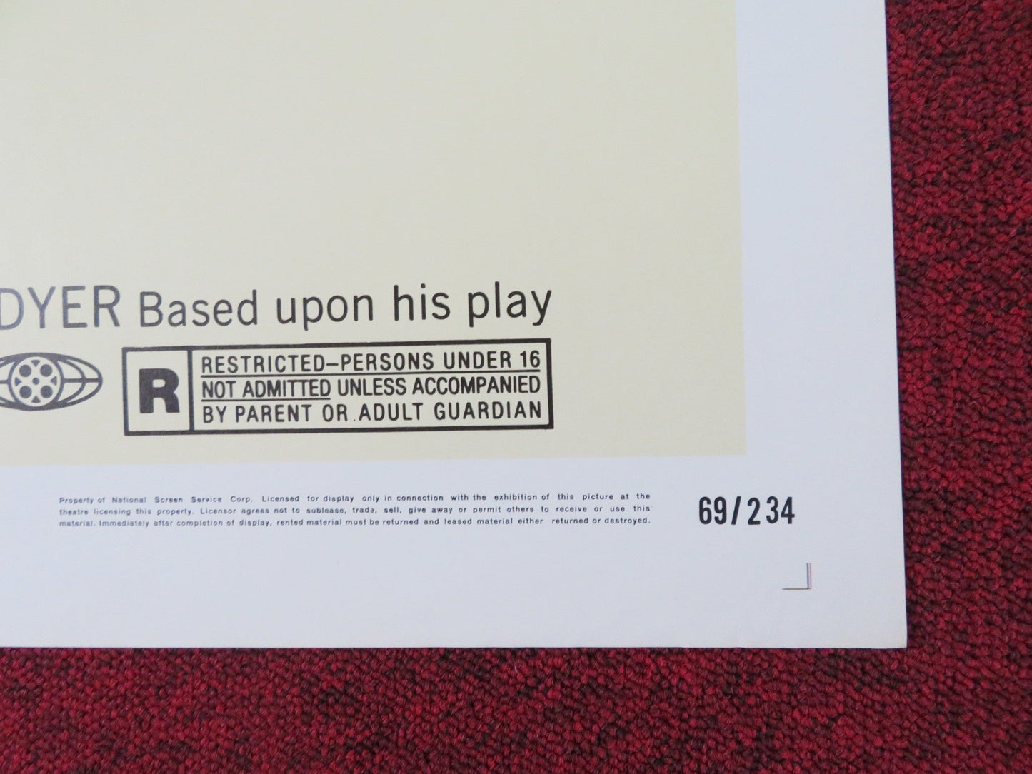 STAIRCASE - B FOLDED US ONE SHEET POSTER REX HARRISON RICHARD BURTON 1969 Rendezvous Cinema Movie posters