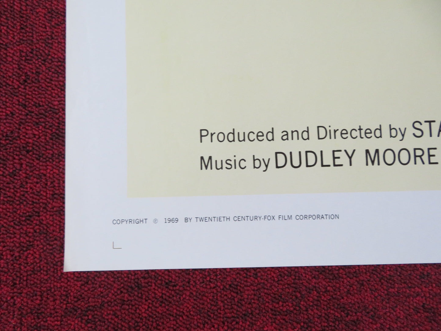 STAIRCASE - B FOLDED US ONE SHEET POSTER REX HARRISON RICHARD BURTON 1969 Rendezvous Cinema Movie posters