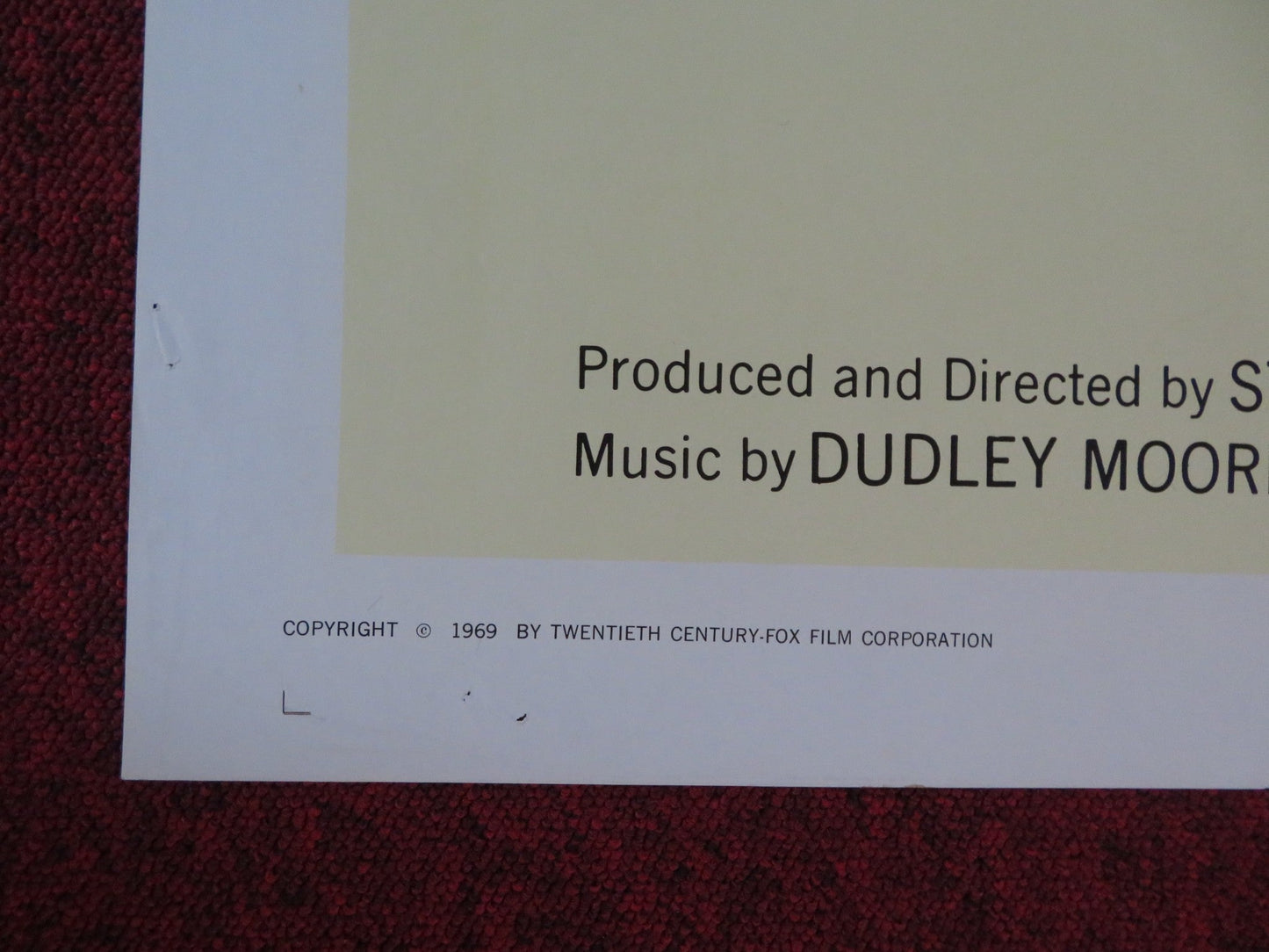 STAIRCASE FOLDED US ONE SHEET POSTER REX HARRISON RICHARD BURTON 1969 Rendezvous Cinema Movie posters