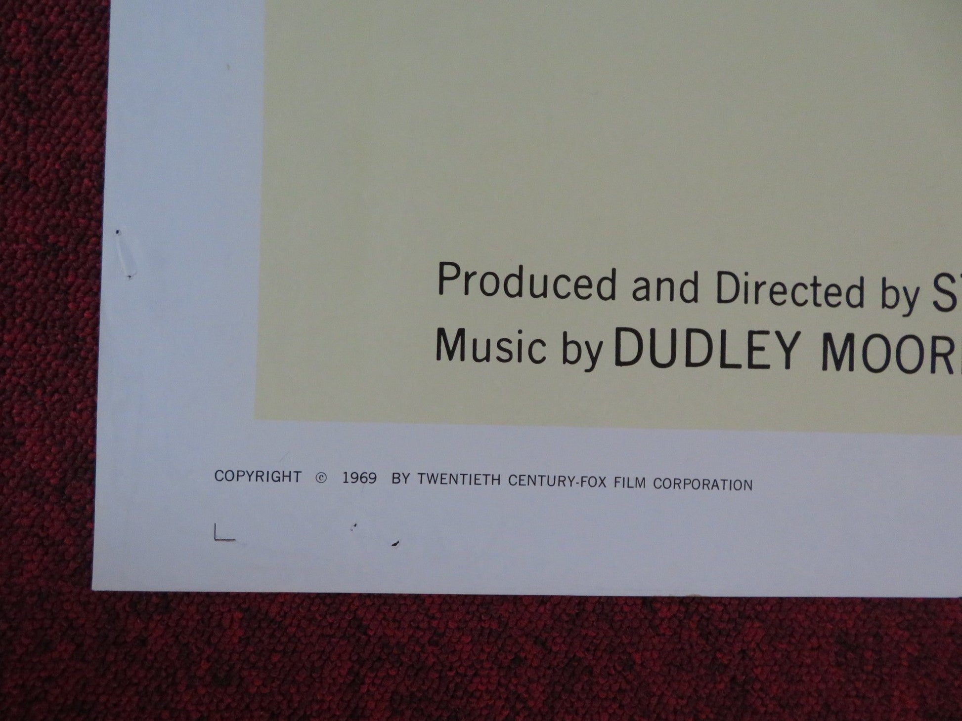 STAIRCASE FOLDED US ONE SHEET POSTER REX HARRISON RICHARD BURTON 1969 Rendezvous Cinema Movie posters