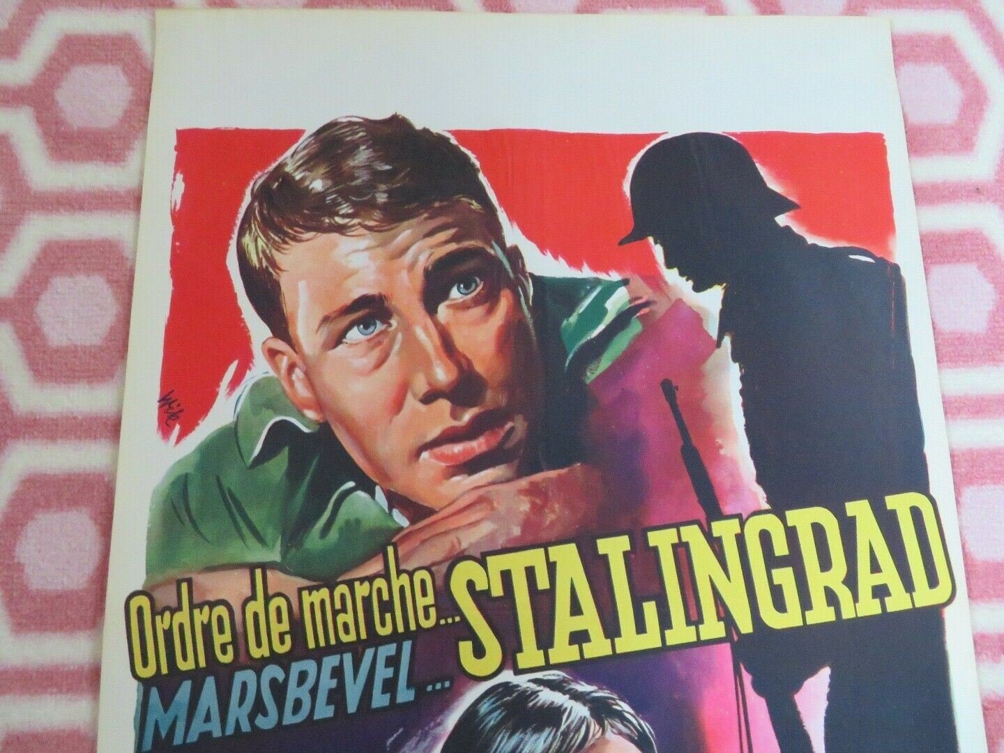 STALINGRAD/ The Restless Night BELGIUM (21"x 14") POSTER 1958 Movie posters