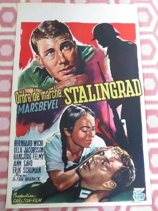 STALINGRAD/ The Restless Night BELGIUM (21"x 14") POSTER 1958 Movie posters