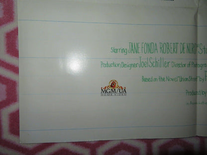 STANLEY & IRIS VIDEO VHS POSTER FOLDED JANE FONDA ROBERT DE NIRO 1988 Movie posters
