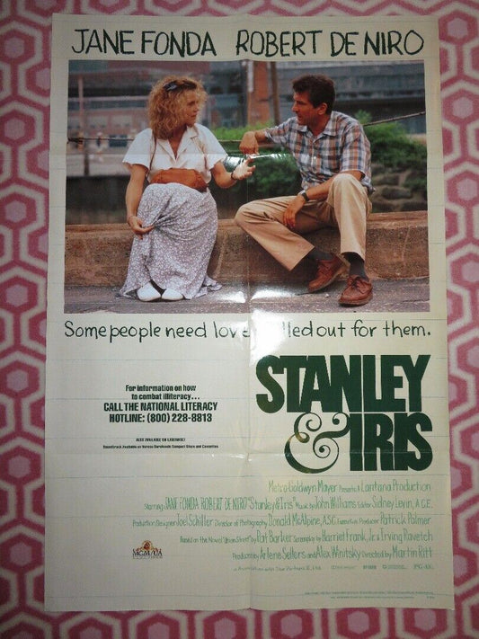 STANLEY & IRIS VIDEO VHS POSTER FOLDED JANE FONDA ROBERT DE NIRO 1988 Movie posters