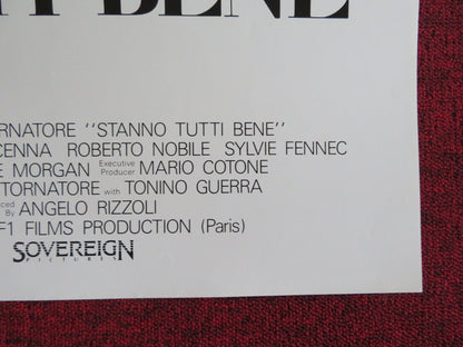 STANNO TUTTI BENE FOLDED US ONE SHEET POSTER MARCELLO MASTROIANNI M. MORGAN 1990 Rendezvous Cinema Movie posters