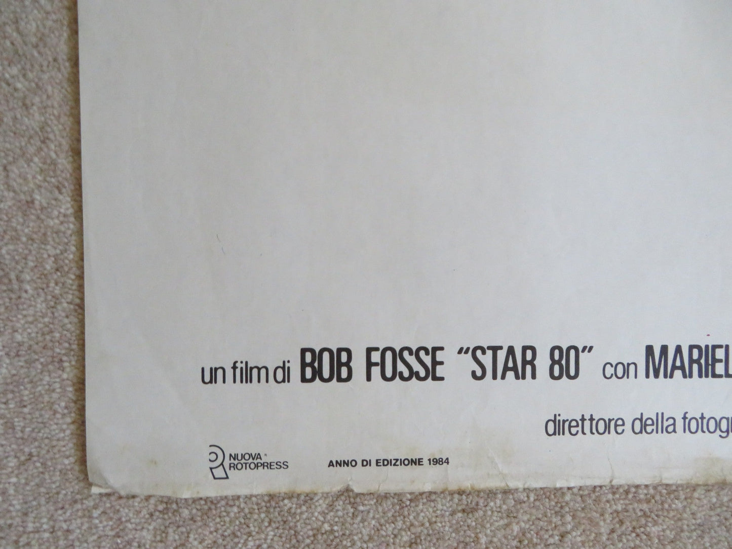 STAR 80 ITALIAN 2 FOGLIO POSTER MARIEL HEMINGWAY ERIC ROBERTS 1983 Rendezvous Cinema Movie posters