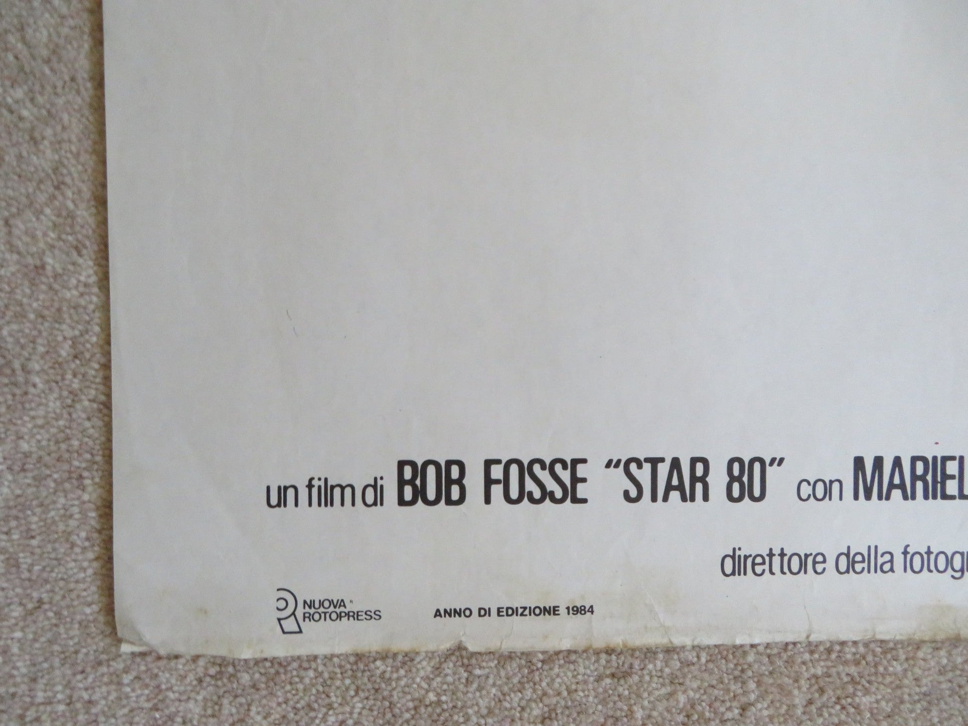 STAR 80 ITALIAN 2 FOGLIO POSTER MARIEL HEMINGWAY ERIC ROBERTS 1983 Rendezvous Cinema Movie posters