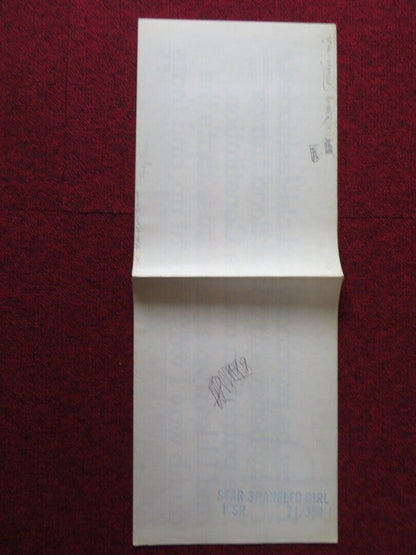 STAR SPANGLED GIRL FOLDED US ONE SHEET POSTER SANDY DUNCAN TONY ROBERTS 1971 - Rendezvous Cinema