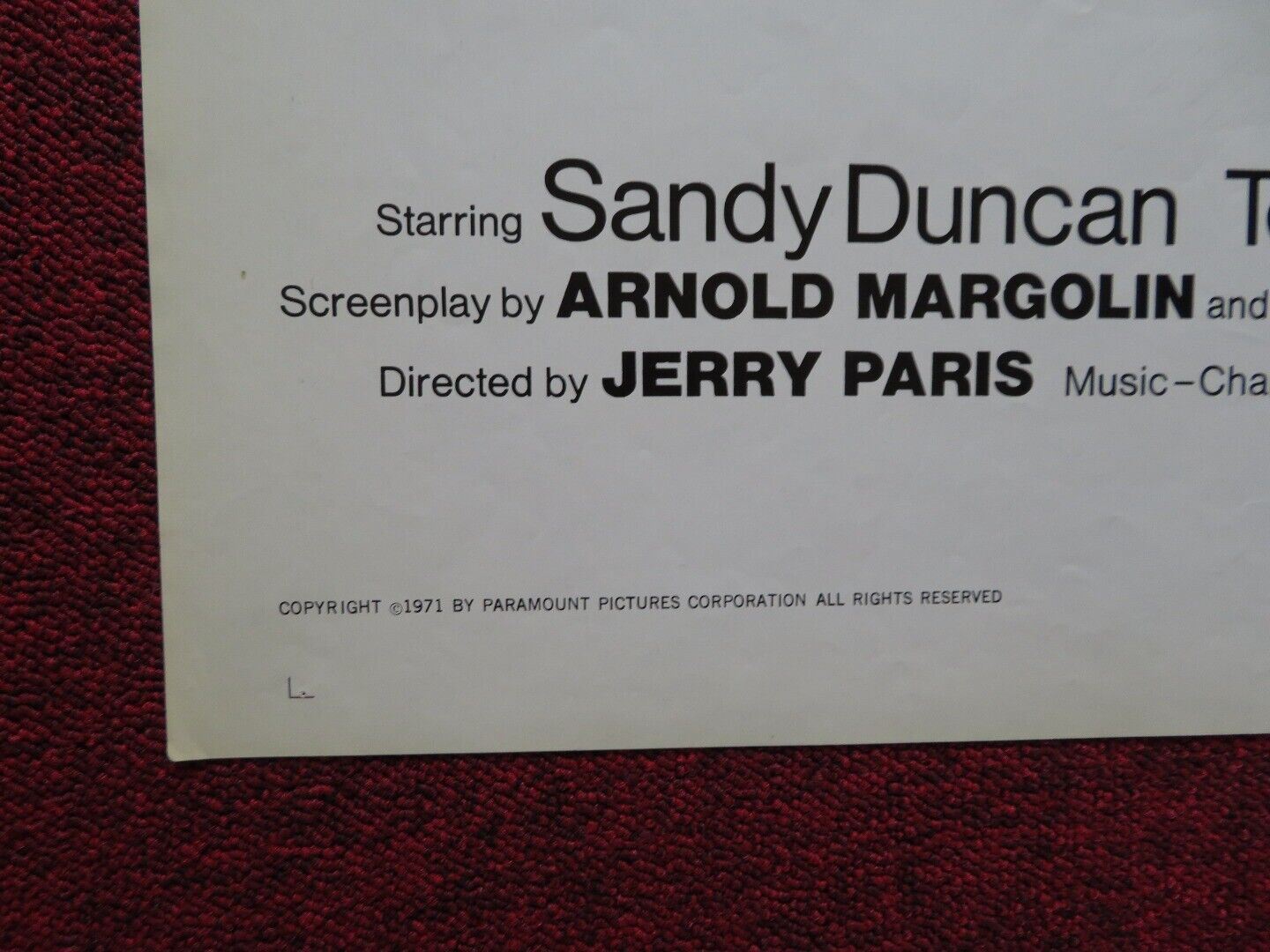 STAR SPANGLED GIRL FOLDED US ONE SHEET POSTER SANDY DUNCAN TONY ROBERTS 1971 - Rendezvous Cinema